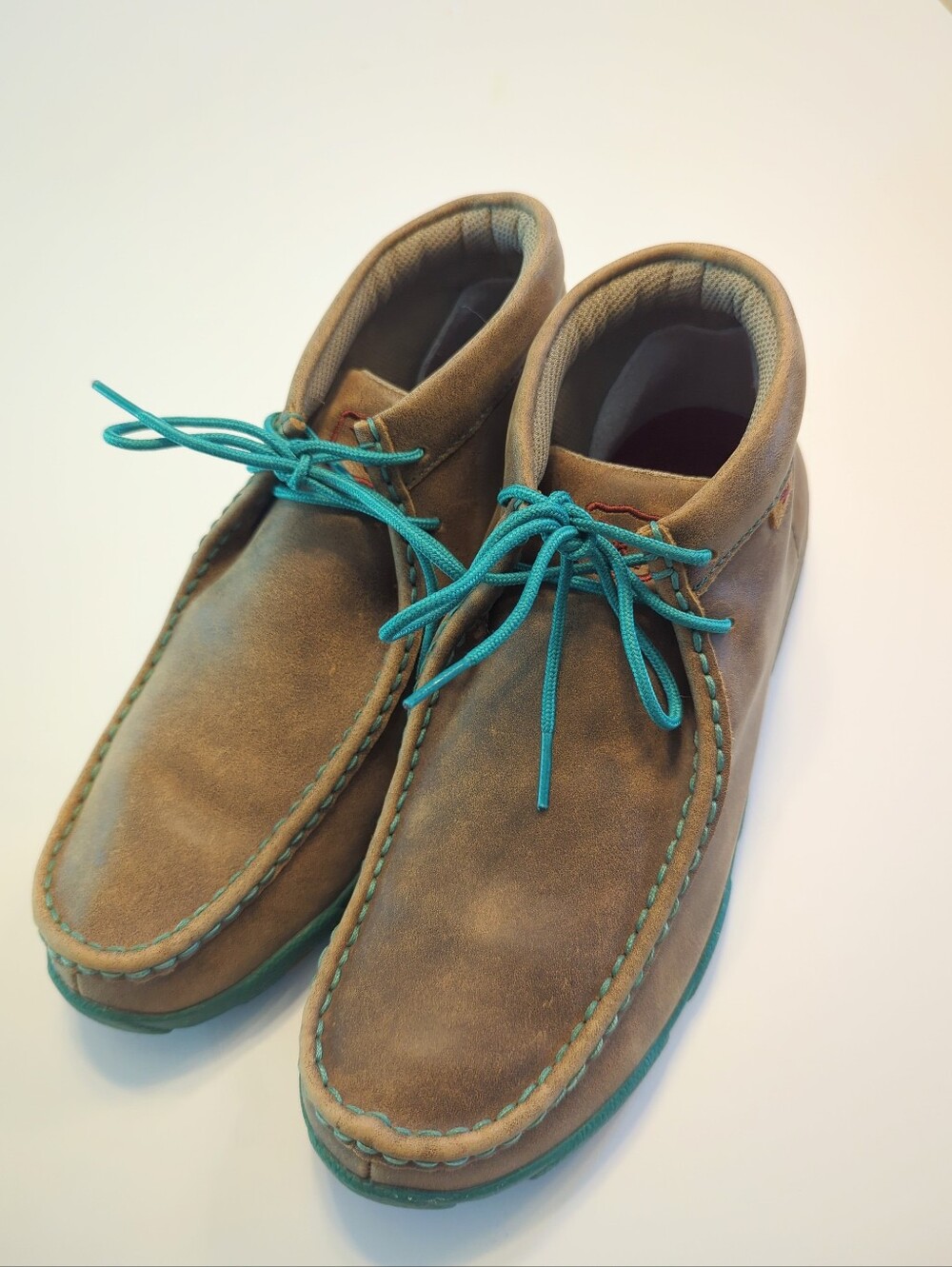 Twisted X Leather Chukka Driving Mocs Lace-Up Shoes Size 10 Brown WDM0020 EUC - Picture 5 of 12